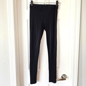 Black Opaque Leggings with a Shimmery Sheen